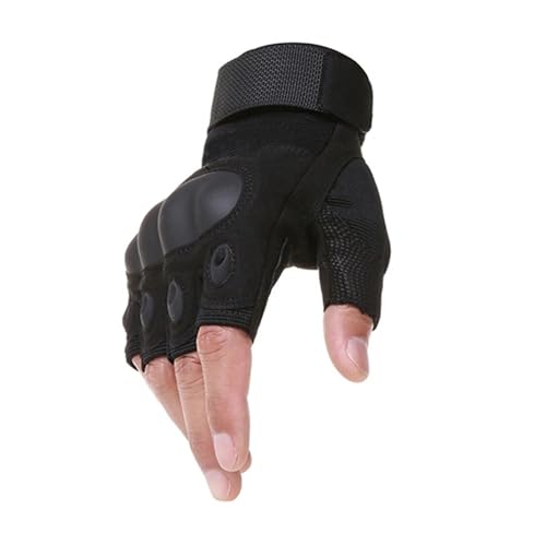 Outdoor Tactical Hard Knuckle Gloves Army Fingerless Gloves Paintball Airsoft Combat Riding Hiking