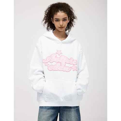 Aelfric Eden Womens Oversized Star Graphic Hoodies Fashion Long Sleeve Hoodie Pullover Hooded Sweatshirt Unisex