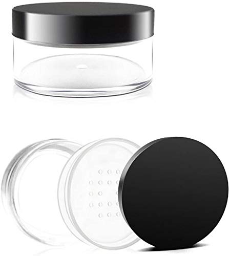 Dele 50g Plastic Empty Powder Puff Case Portable Makeup Case Travel Kit Blusher Cosmetic Makeup Containers with Sifter And Lids