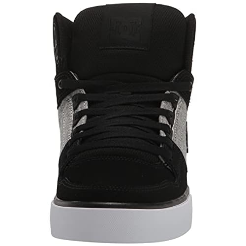 DC Men's Pure High Top Wc Skate Shoes Casual Sneakers, Black/Battleship/Armor, 12