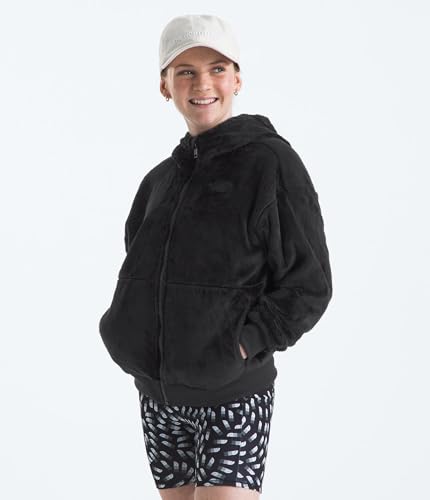 THE NORTH FACE Girls' Osito Full Zip Hoodie | Fleece Hooded Jacket With Hand Pockets & Durable Ribbed Collar