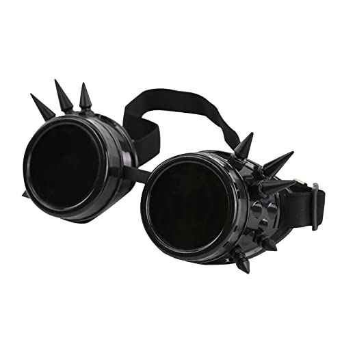 Vintage Steampunk Goggles Glasses with Rivet for Men Women Halloween DIY Gothic Cosplay Costume Punk Style Eyewear