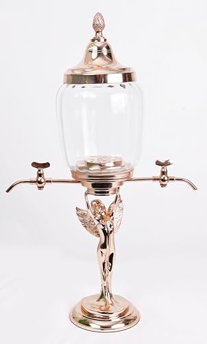 RoyalAntiquess Handmade Brass Copper Lady Fairy Absinthe Fountain with Wings- 2 Spout Absinthe tower -Absinthe Dispenser