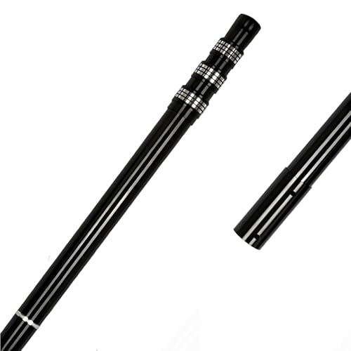 JSPJSP Carbon Fiber Pool Rod - Professional 4-12 Foot Telescopic 4-Piece Pool Cleaning Rod Set, Adjustable Telescopic Rod ...