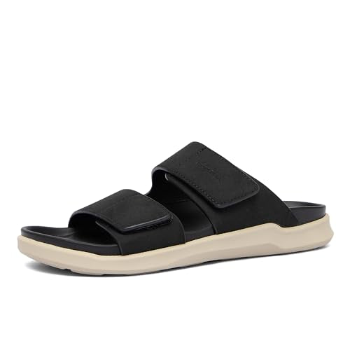 NEWBELLA Men's Summer Sandals - Comfortable Beach Slippers for Home & Outdoor, Lightweight Quick-Dry Slides with Arch Supp...
