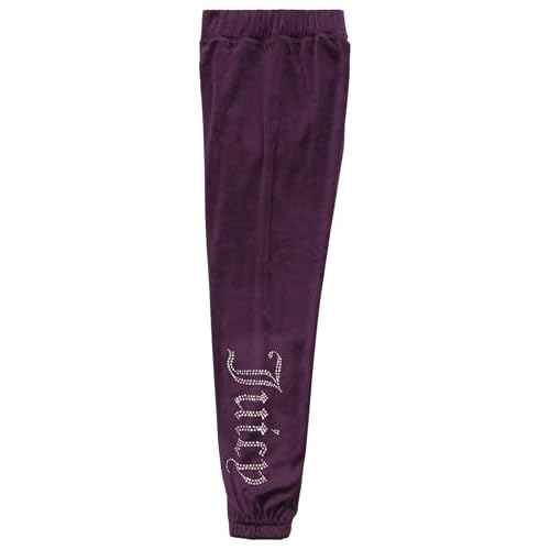 Juicy Couture Girls' Pull-on Plush Velour Jogger, Ribbed Waist & Cuffs