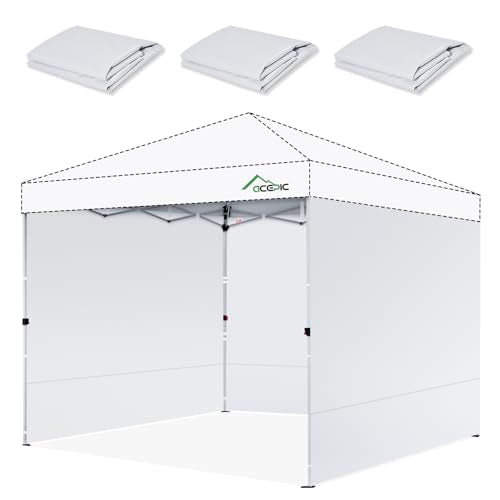 Acepic Canopy Sidewalls for 10x10 Pop Up Canopy Frame, Waterproof UV Protection Material for Outdoor Events, Courtyard, Ve...