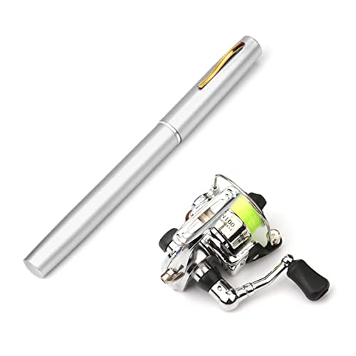 Lixada Fishing Rod Reel Combo Mini Pen Fishing Pole Kit Telescopic Fishing Rod Spinning Reel Combo Kit
