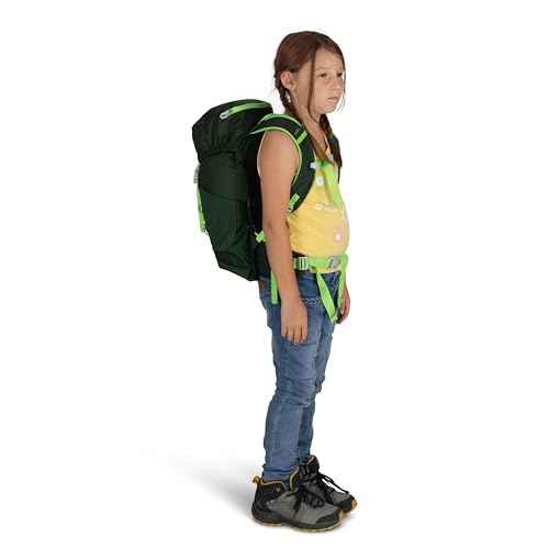 Osprey Jet 18L Kid's Hiking Backpack, Green Canopy