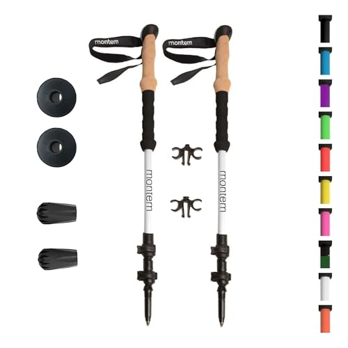 Montem Ultra Strong Trekking, Walking, and Hiking Poles - One Pair (2 Poles) - Collapsible, Lightweight, Quick Locking, We...