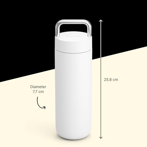 Fellow 20 oz Carter Carry Water Bottle - Leak-Proof Lid, Vacuum Insulated Stainless Steel Tumbler, Keeps Heat for 12 Hour...