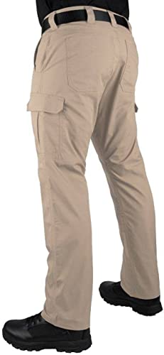 LAPG Men's Battle Rattle Stretch Cargo Pants, Durable Ripstop Tactical Pants for Men, Stretch Waistband EDC Pants