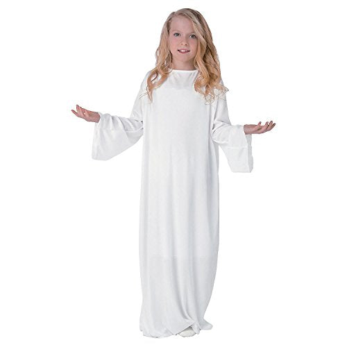 Fun Express Angel Costume for Girls Size 10-14 - Premium White Angel Dress for Kids Christmas Nativity Pageants | Biblical...