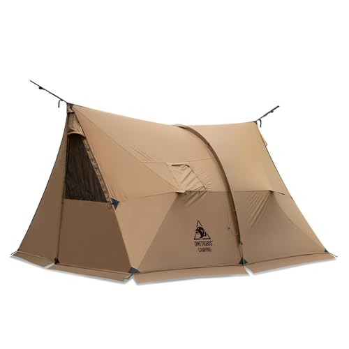 OneTigris ASH Canopy Hammock Hot Tent, Spacious Waterproof Windproof 4 Season Tent with Poles for Camping, Hiking, Bushcra...