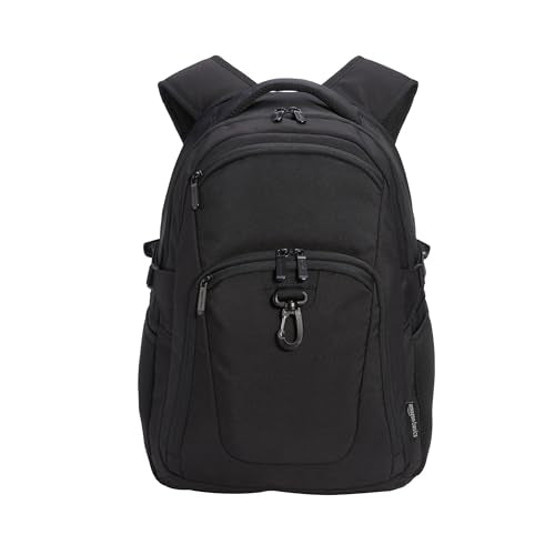 Amazon Basics Travel Laptop Backpack for 15.6 inch Laptop, Black | for 15.6 inch Laptop