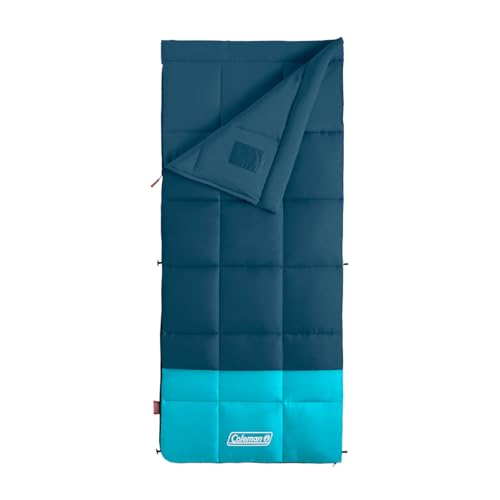 Coleman Kompact 20°F/30°F/40°F Sleeping Bag, Cool-Weather Adult Sleeping Bag with Heat Retention, Stuff Sack, & Snag-Free ...