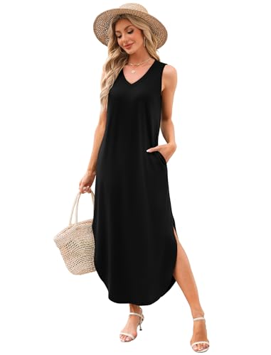Sampeel Summer Dresses Maxi Dress Vacation Beach Sundresses 2025 with Pockets