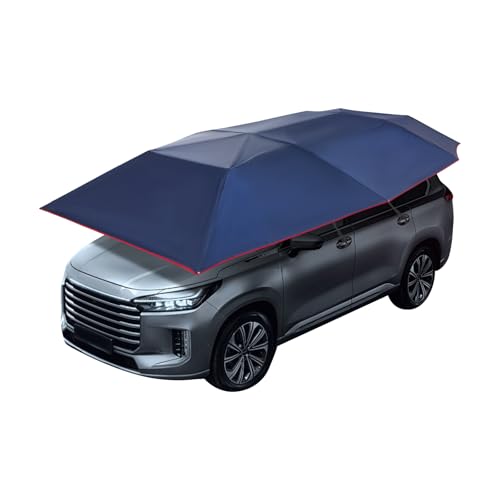 Car Cover Tent 13.78 x 7.2 ft Semi-Automatic Car Shade Canopy Removable Cars Awning Waterproof Sun-Proof Car Umbrella for ...