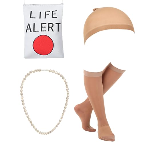 qnprt 100 Days of School Costume 100th Old Lady Costume for Kids Girls Grandma Dress Up
