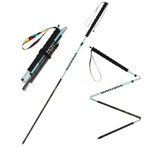 Carbon Fiber Walking or Hiking Sticks & Telescopic Hiking Pole Ultralight Trekking Pole with Quick Lock & Extended EVA Grips