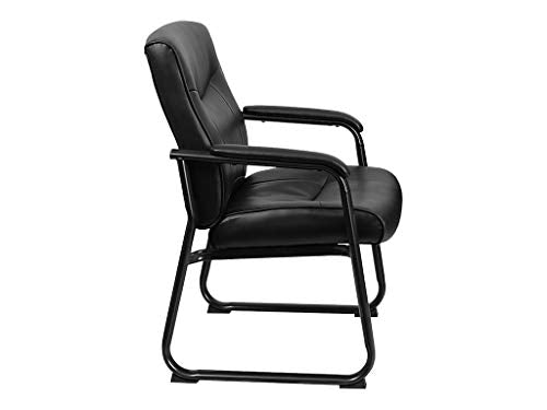 Flash Furniture Hercules Series Big & Tall LeatherSoft Executive Side Reception Chair, Padded Lobby Chair with 500-lb. Sta...