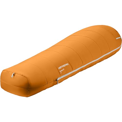 Retrospec Dream Mummy Sleeping Bag - 5, 15, & 30°F Cold Weather Camping & Travel Essential Gear with Water - Resistant She...