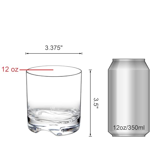 Amazing Abby - Equality - 12-Ounce Plastic Tumblers (Set of 6), All-Clear Drinking Glasses, Reusable Cups, BPA-Free, Shatt...