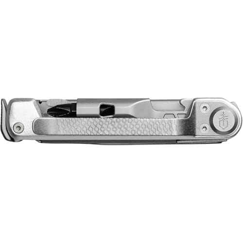 Gerber Gear Armbar Trade 8-in-1 Multi-tool - 2.5" Plain Edge Blade, Pry Bar, Hammer - EDC Gear and Equipment - Silver
