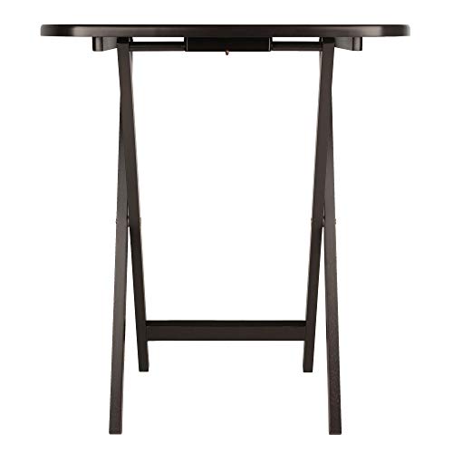 Winsome Cade Set of 2 Foldable Snack Tables, Oversized, for Living Room, 25", No Assembly, Coffee