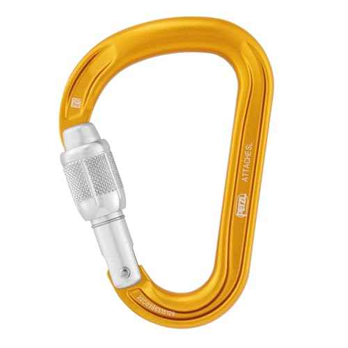 Petzl Attache Locking pear-Shaped Carabiner with Round-Stock Basket