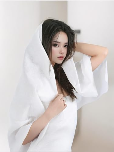 Premium Compressed Towel Tablets, Disposable Towel, 55.1 in x 27.5 in Large Bath Towel Travel Towel Reusable for Hotel Cam...