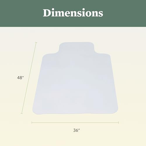 HON Office Chair Mat for Carpet, Computer Desk Chair Mat for Carpeted Floors, Easy Glide in Office or Home with Extended L...