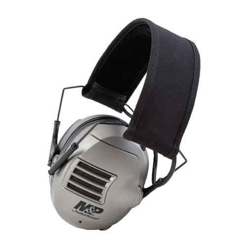 Smith & Wesson M&P Alpha Electronic 23 NRR Hearing Protection with Sound Amplification and Adjustable Earmuffs for Shooting, Hunting and Range