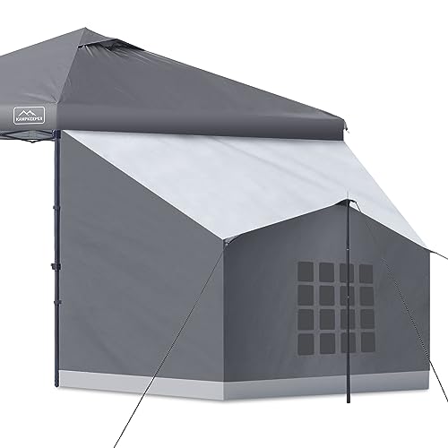 KAMPKEEPER Side Tent,Camping Tent for 10' x 10' Pop Up Canopy, Easy Set Up Gazebo,Compatible with 10' Wide Canopy Tents (G...