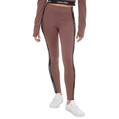 Calvin Klein Performance Women's High Waisted Logo Leggings, Terre, Small