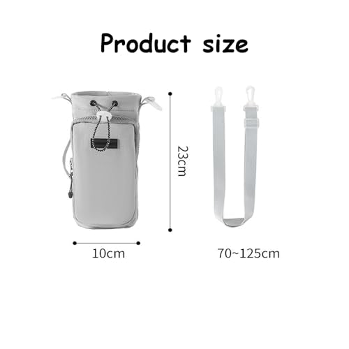 Water Bottle Holder with Strap Insulated Carrier Sling Bag with Phone Pocket Water Bottle Sleeve for Hiking