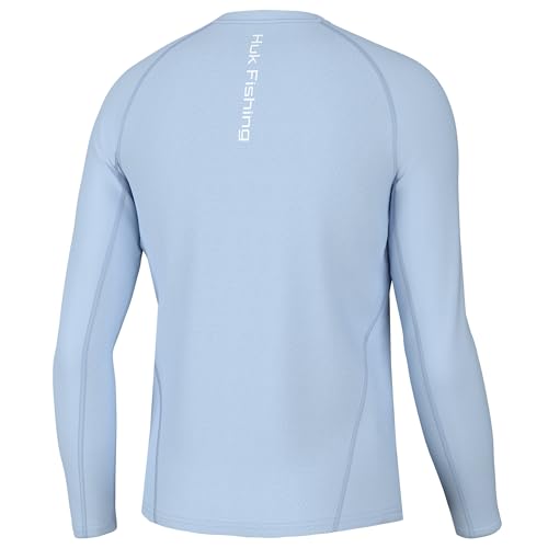 HUK Mens Icon X Crew Shirt, Long-Sleeve Performance Fishing Shirt