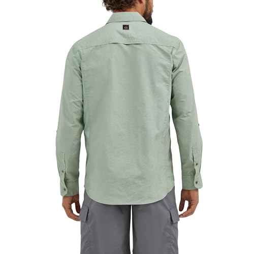 ATG by Wrangler Men's Long Sleeve Mixed Material Shirt