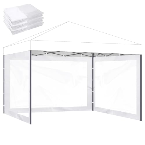 Instant Canopy Sidewalls for 10x10 Pop Up Canopy Tent, 300D Waterproof Material for Outdoor Events, Vendor Booths, and Pri...