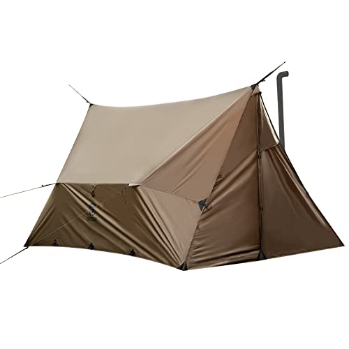 OneTigris ROCDOMUS Hot Tent with Stove Jack, 3000mm Waterproof, Versatile Lightweight Hammock Tent for Camping, Hiking, Ba...