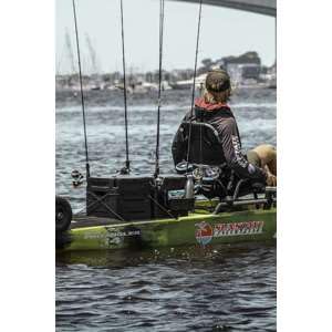 RAILBLAZA Gear Hub Kayak Fishing Crate - with 4 Internal Rod Holders, Storage for 8 TackleBoxes, Premium Kayak Crate with ...