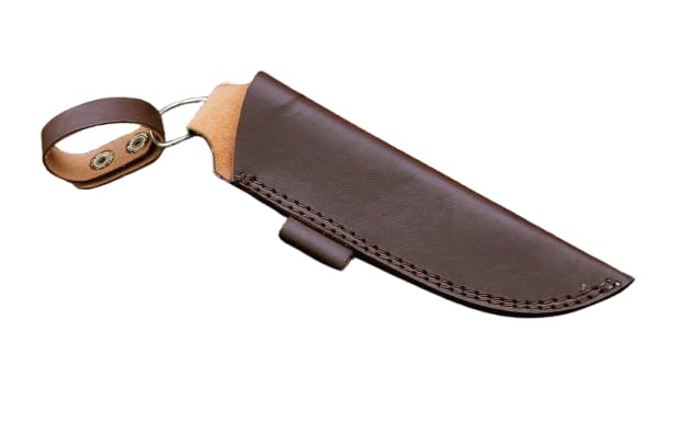 Leather Knife Sheath - Straight Knife Holster Blade Cover, Premium Leather Belt Knife Case for 3.7" Blade Knives - Compact...