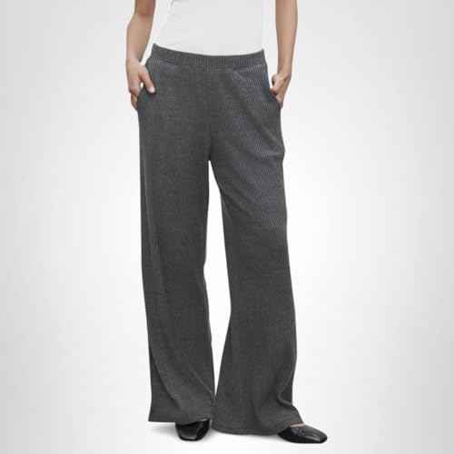 VELVET BY GRAHAM & SPENCER Women's Colleen Triblend Cozy Rib Pant, Charcoal