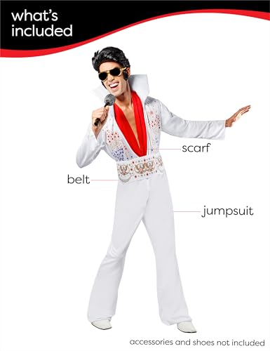 Rubies Elvis Presley: Elvis Presley Costume for Adults, Men's Small