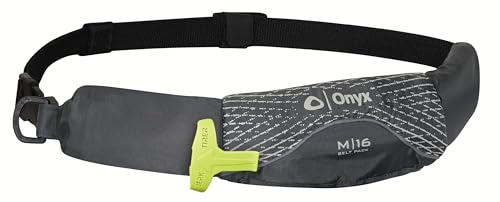 Onyx M-16 Manual Inflatable Belt Pack, U.S. Coast Guard Approved, Low Profile, Compact Design, Approved for users 16 years...