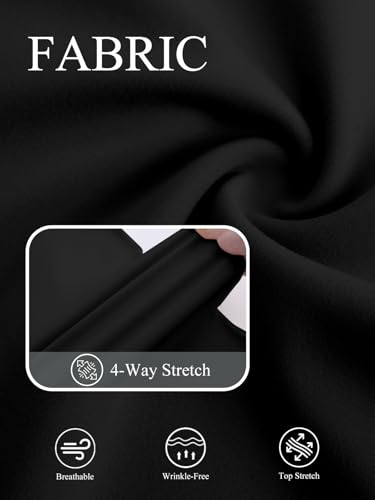 IPMQ Women's Straight Wide Leg Dress Pants Stretchy Work Pants Business Casual Slacks with Pockets
