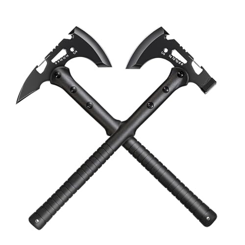 Camping Axes, Wood Separator, Multipurpose Tomahawk Tactical Hatchet with Sheath - Survival Hiking Camping, Carbon Steel B...
