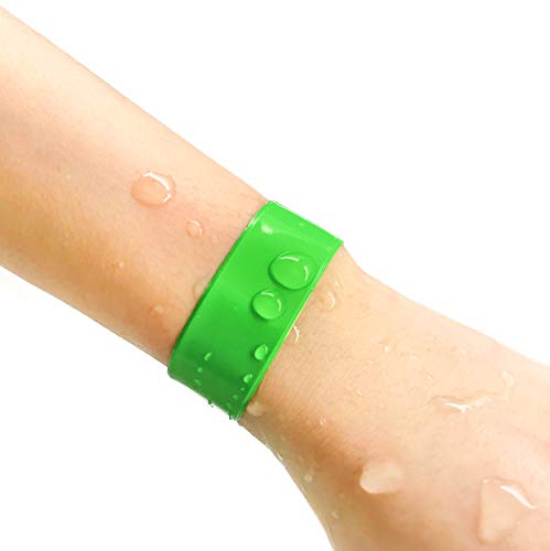 Ouchan Plastic Event Wristbands Neon Green - 500 Pack Vinyl Wristbands for Parties