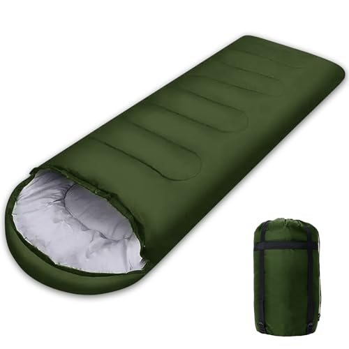 Petgin Camping Sleeping Bag 3 Seasons Warm & Cool Weather, Lightweight, Waterproof, Portable Backpacking for Adults & Kids...