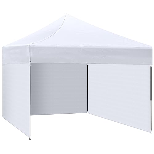 Amylove 4 Pcs 10x10 ft Canopy Replacement Top Cover with 4 Removable Side Walls, Waterproof Sunshade Top for Outdoor Campi...